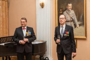 Piiripäällikköt Henrik Nystén ja Petri Parviainen toivottivat juhlavieraat tervetulleiksi