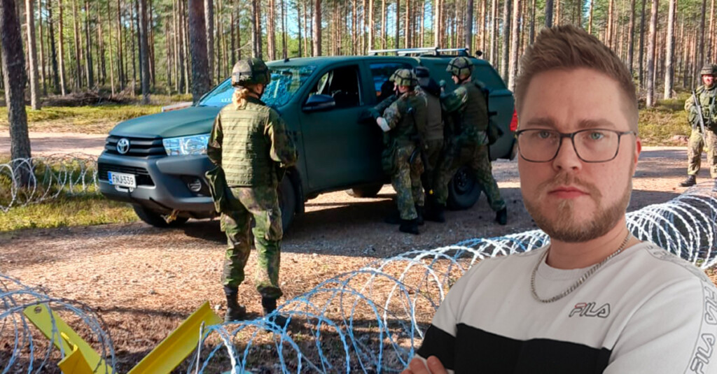 Lapin koulutuspäällikön valinnan koostekuva. Mies, kurssilaisia ja auto