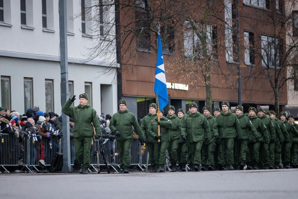 MPK:n marssiosasto itsenäisyyspäivän valtakunnallisessa paraatissa 2025.